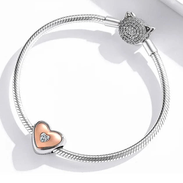 Dual-Tone Heart Charm