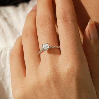 Twisted Brilliance Moissanite Ring