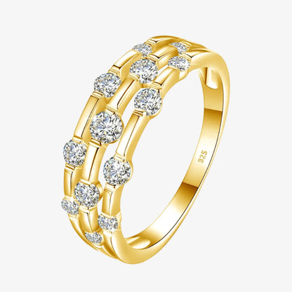 Diana Triple-row Moissanite Ring