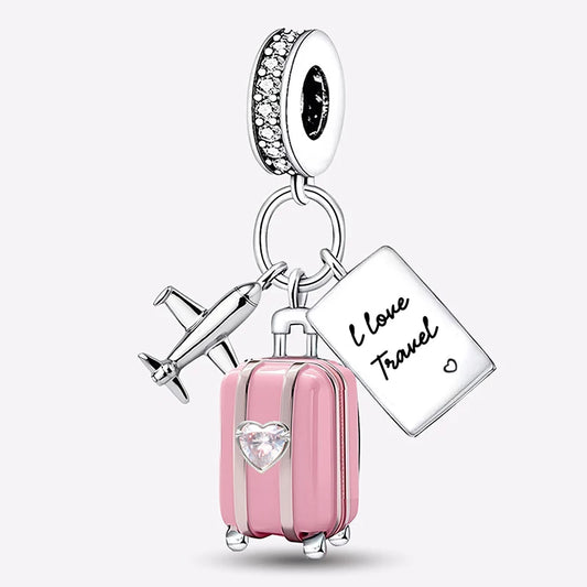 I Love Travel Trio Dangle Charm