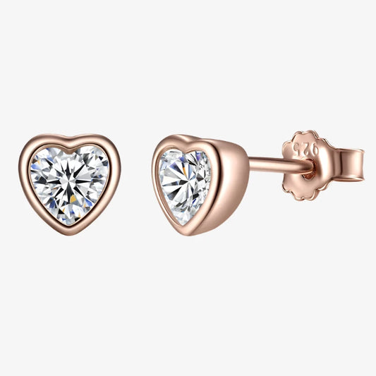 Radiant Heart Stud Earrings