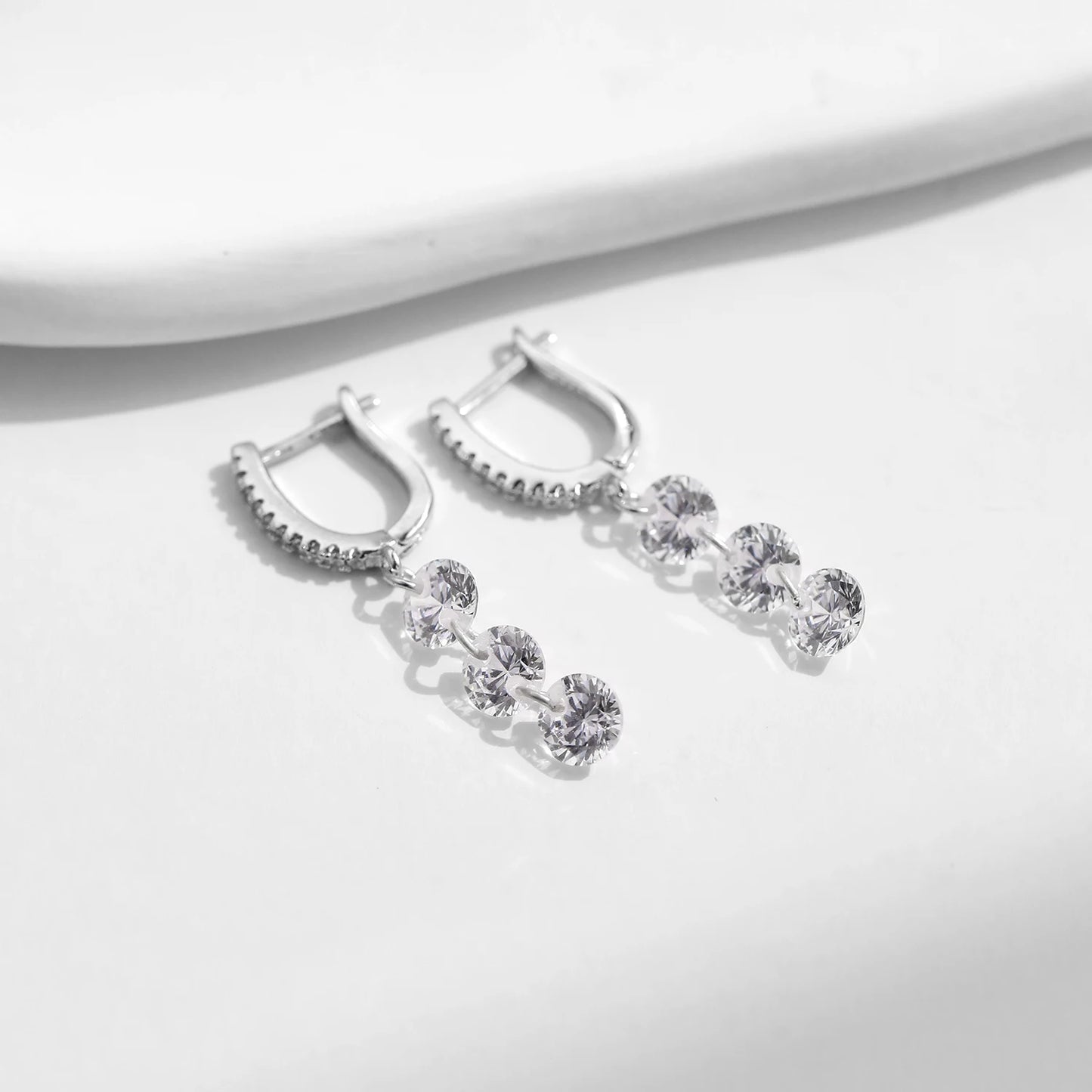 Sparkling Harmony Drop Earrings