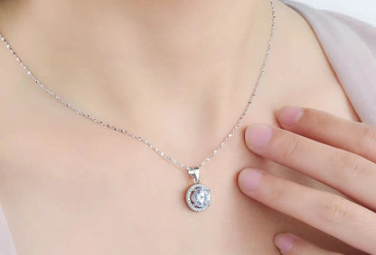 Sparkling Round Crystal Necklace