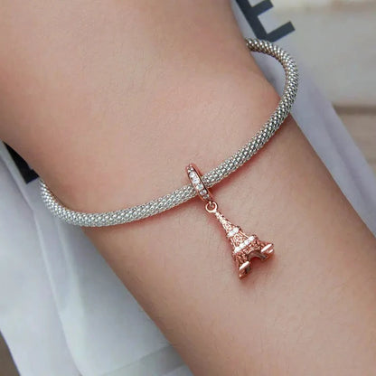 Rose Gold Eiffel Tower Dangle Charm