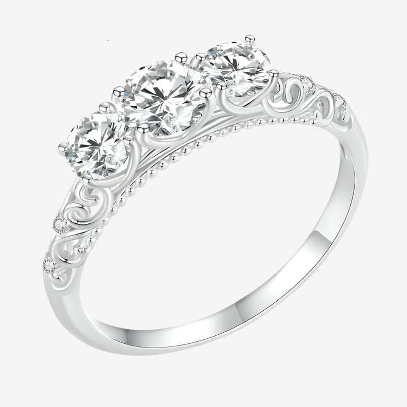 Trinity Moissanite Ring